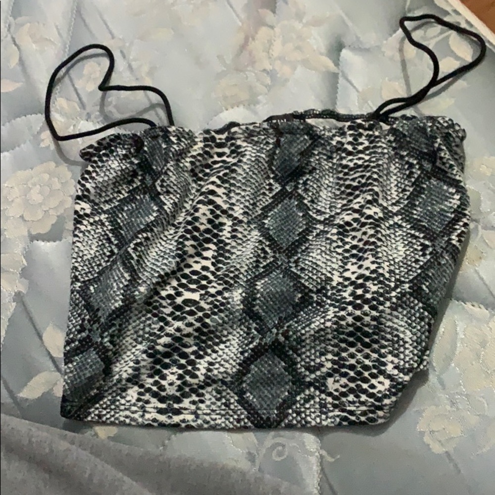 snake print tank top